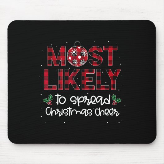 Am wahrscheinlichsten wird Weihnachts-Cheer Famili Mousepad (Vorne)