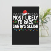 Am wahrscheinlichsten wird Weihnachts-Weihnachtsfe Einladung (Stehend Vorderseite)