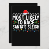 Am wahrscheinlichsten wird Weihnachts-Weihnachtsfe Einladung (Vorne/Hinten)