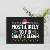 Am wahrscheinlichsten wird Weihnachts-Weihnachtsfe Einladung (Stehend Vorderseite)