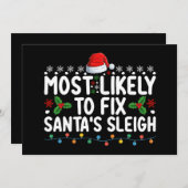 Am wahrscheinlichsten wird Weihnachts-Weihnachtsfe Einladung (Vorne/Hinten)