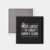 Am wahrscheinlichsten wird Weihnachtsmanns Schlitt Magnet (Vorderseite/Rückseite)