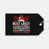 Am wahrscheinlichsten zu betteln, um Weihnachtsges Geschenkanhänger (Vorderseite (Horizontal))