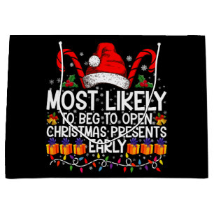 Am wahrscheinlichsten zu betteln, um Weihnachtsges Große Geschenktüte