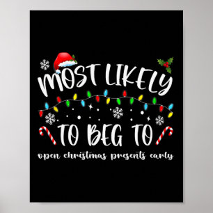 Am wahrscheinlichsten zu betteln, um Weihnachtsges Poster