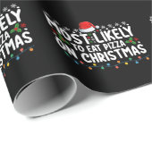 Am wahrscheinlichsten zu essen Pizza an Weihnachte Geschenkpapier (Rolleneckpunkt)