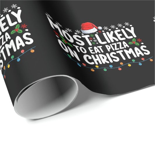 Am wahrscheinlichsten zu essen Pizza an Weihnachte Geschenkpapier (Rolleneckpunkt)