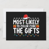 Am wahrscheinlichsten zu färben Code die Geschenke Einladung (Vorderseite)