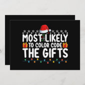 Am wahrscheinlichsten zu färben Code die Geschenke Einladung (Vorne/Hinten)