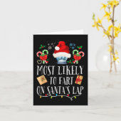 Am wahrscheinlichsten zu Furz auf Santa's Lap Fun Karte (Gelbe Blume)