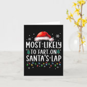 Am wahrscheinlichsten zu Furz auf Santa's Lap Fun  Karte (Gelbe Blume)