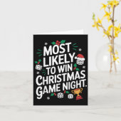 Am wahrscheinlichsten zu gewinnen Weihnachts-Spiel Karte (Gelbe Blume)