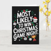 Am wahrscheinlichsten zu gewinnen Weihnachts-Spiel Karte (Gelbe Blume)