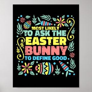 Am wahrscheinlichsten zu Ostern Gefragt Sonnenhase Poster
