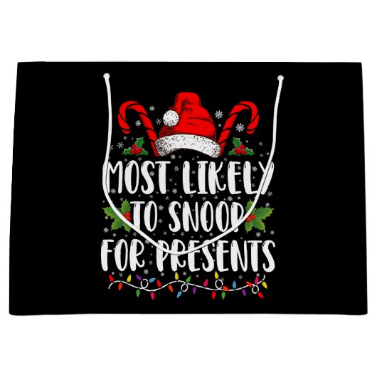 Am wahrscheinlichsten zu snoop für die Gegenwart F Große Geschenktüte (Vorderseite)