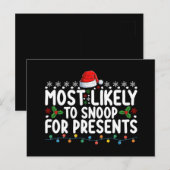 Am wahrscheinlichsten zu snoop für Weihnachten Postkarte (Vorne/Hinten)