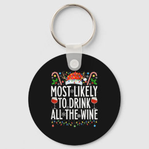 Am wahrscheinlichsten zu trinken alle Wine Xmas Fa Schlüsselanhänger