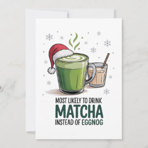 Am wahrscheinlichsten zu trinken Matcha statt Eggn Dankeskarte