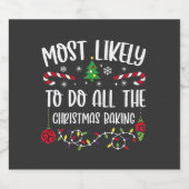 Am wahrscheinlichsten zu tun, alle Weihnachtsbäcke Schaumweinetikett (Einzelnes Label)