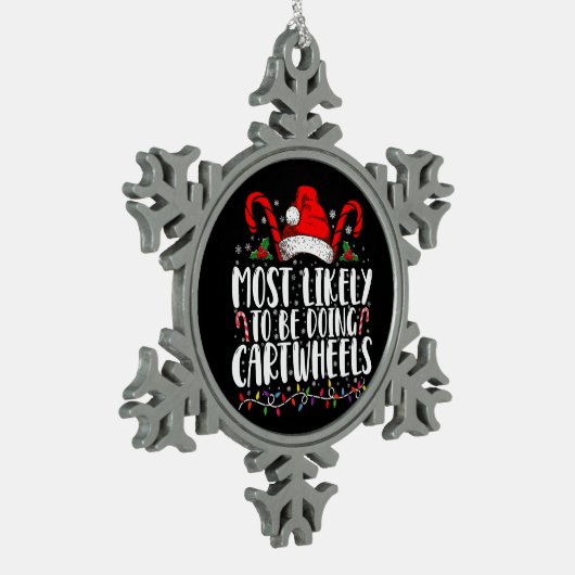 Am wahrscheinlichsten zu tun Cartwheels Matching X Schneeflocken Zinn-Ornament (Links)