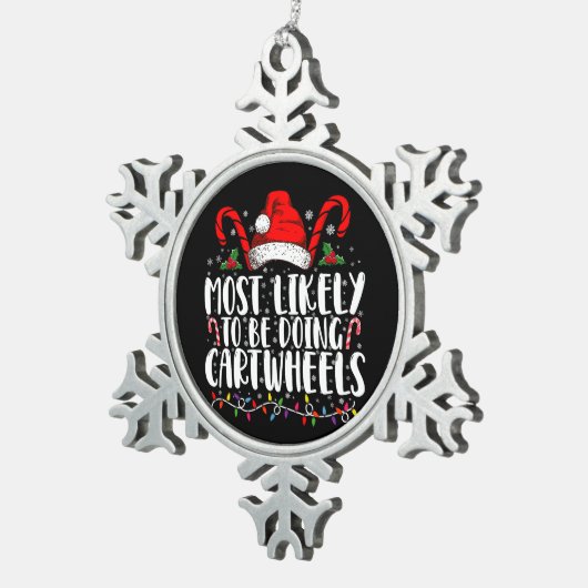 Am wahrscheinlichsten zu tun Cartwheels Matching X Schneeflocken Zinn-Ornament (Rechts)