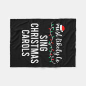 Am wahrscheinlichsten zu Weihnachten Matching Fami Fleecedecke (Vorderseite (Horizontal))