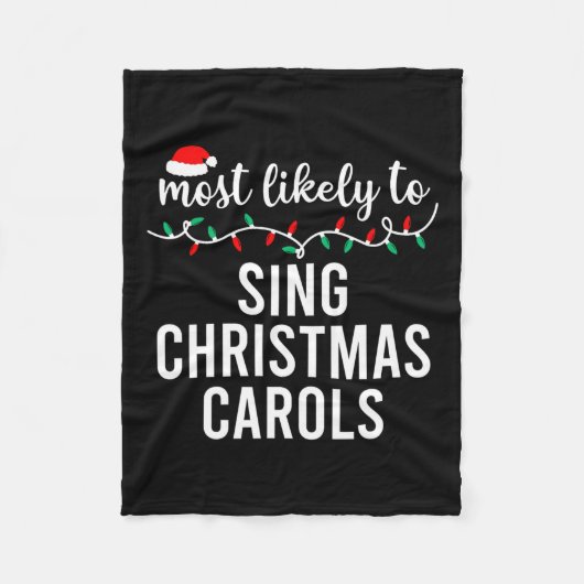 Am wahrscheinlichsten zu Weihnachten Matching Fami Fleecedecke (Vorderseite)