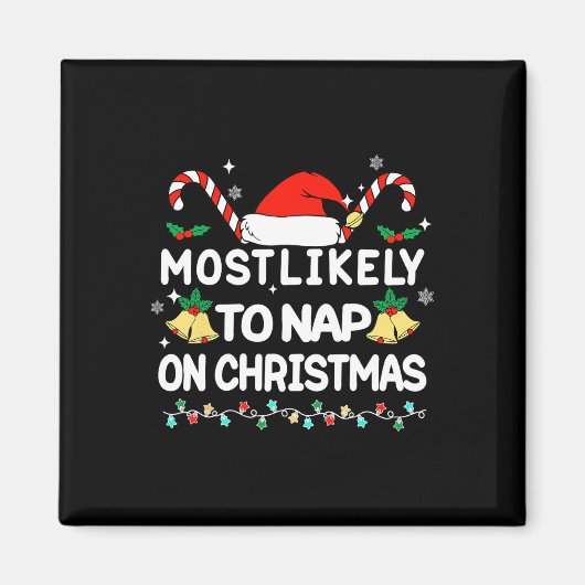 Am wahrscheinlichsten zu Weihnachten Matching Fami Magnet (Vorne)