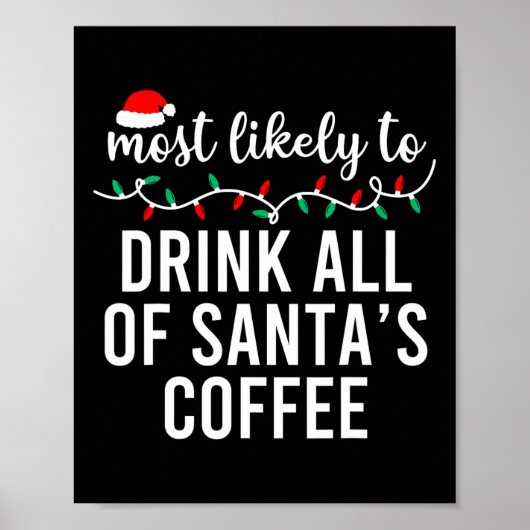 Am wahrscheinlichsten zu Weihnachten Matching Fami Poster (Vorne)