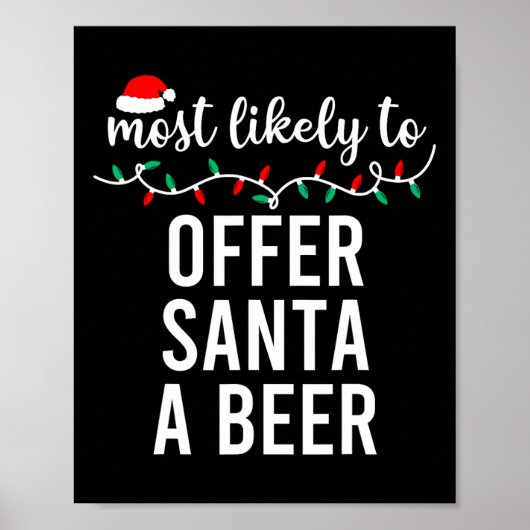 Am wahrscheinlichsten zu Weihnachten Matching Fami Poster (Vorne)