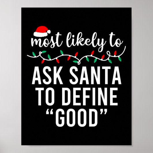 Am wahrscheinlichsten zu Weihnachten Matching Fami Poster (Vorne)