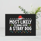 Am wahrscheinlichsten, Zuhause einen strammen Hund Einladung (Stehend Vorderseite)