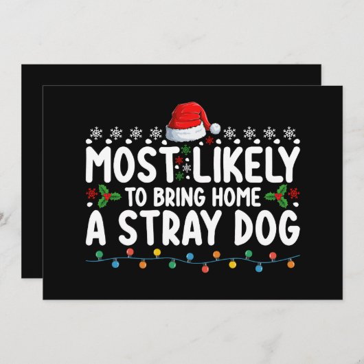 Am wahrscheinlichsten, Zuhause einen strammen Hund Einladung (Vorne/Hinten)