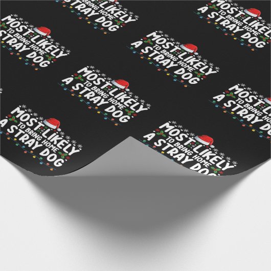 Am wahrscheinlichsten, Zuhause einen strammen Hund Geschenkpapier (Ecke)