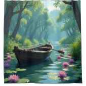 Am Wasser rand im Frühling Duschvorhang (Vorderseite)