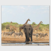 Am waterhole geschenkpapier (Flach)