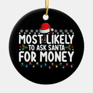Am Weihnachten Santa am wahrscheinlichsten nach Ge Keramik Ornament