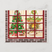 Am Weihnachtsabend einklemmen Feiertagspostkarte (Vorderseite)