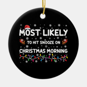 Am Weihnachtsmorgen am wahrscheinlichsten auf die Keramik Ornament