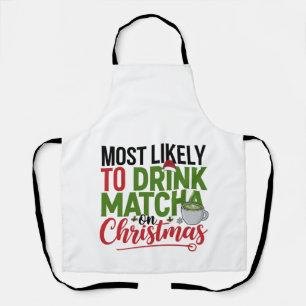 Am Weihnachtstag Matcha trinken wahrscheinlich Schürze