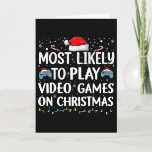 Am Weihnachtstag Videospiele spielen am wahrschein Karte