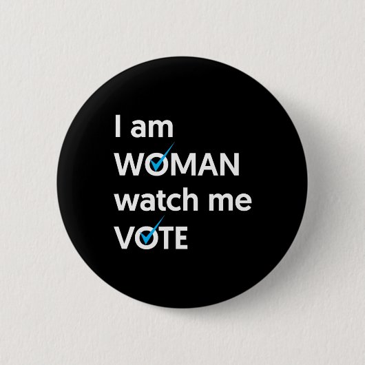 Am Women Watch Me Vote 2024 Blue Wave Vote Button (Vorderseite)