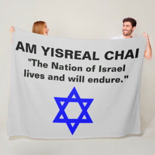 AM YISRAEL CHAI (Die Nation Israels lebt) Fleecedecke