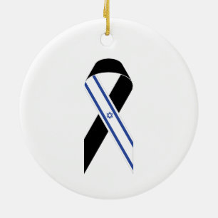 Am Yisrael Chai hebrew Zoll Text Israel Band Keramik Ornament