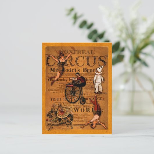 Am Zirkus Postkarte (Stehend Vorderseite)