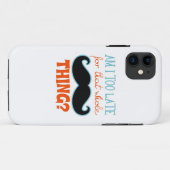 Am zu Late Mustache Case-Mate iPhone Hülle (Rückseite (Horizontal))