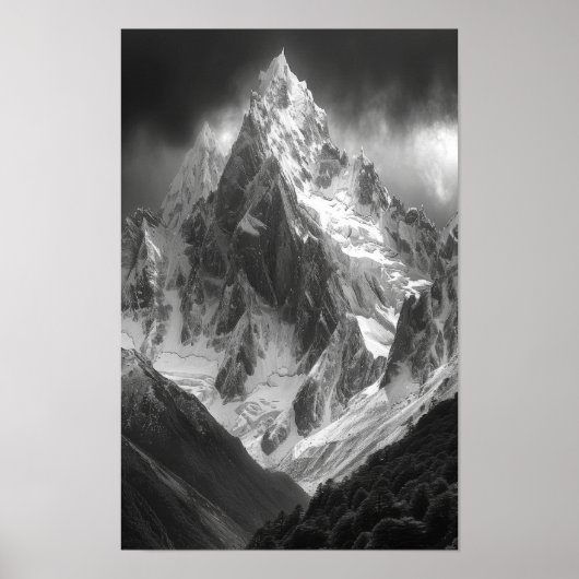 Ama Dablam Peak Top View AI Art Poster (Vorne)