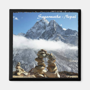 Ama Dablam & Rock Arch, Sagarmatha, Nepal Magnet
