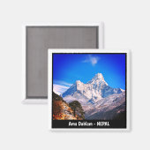 Ama Dablam, Sagarmatha, Everest Trek - Nepal Magnet (Vorderseite/Rückseite)