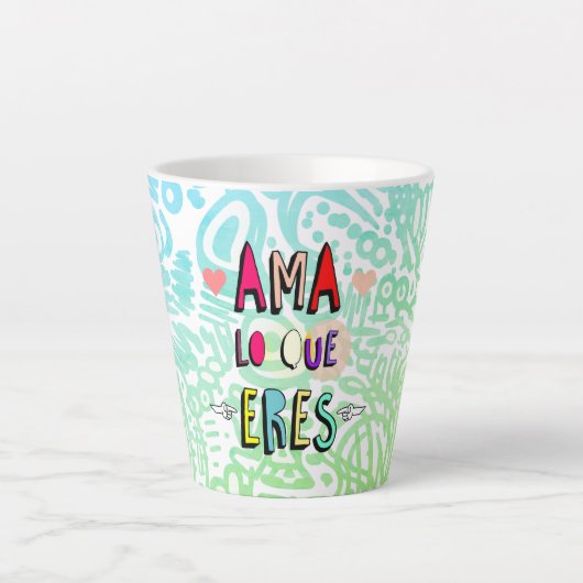 ✨Ama lo que Eres✨ Milchtasse (Vorderseite)